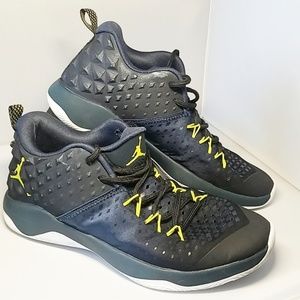 Mens Air Jordan Extra Fly Grey Blue Yellow Shoes
